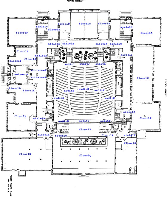 Second floor plan of the building.